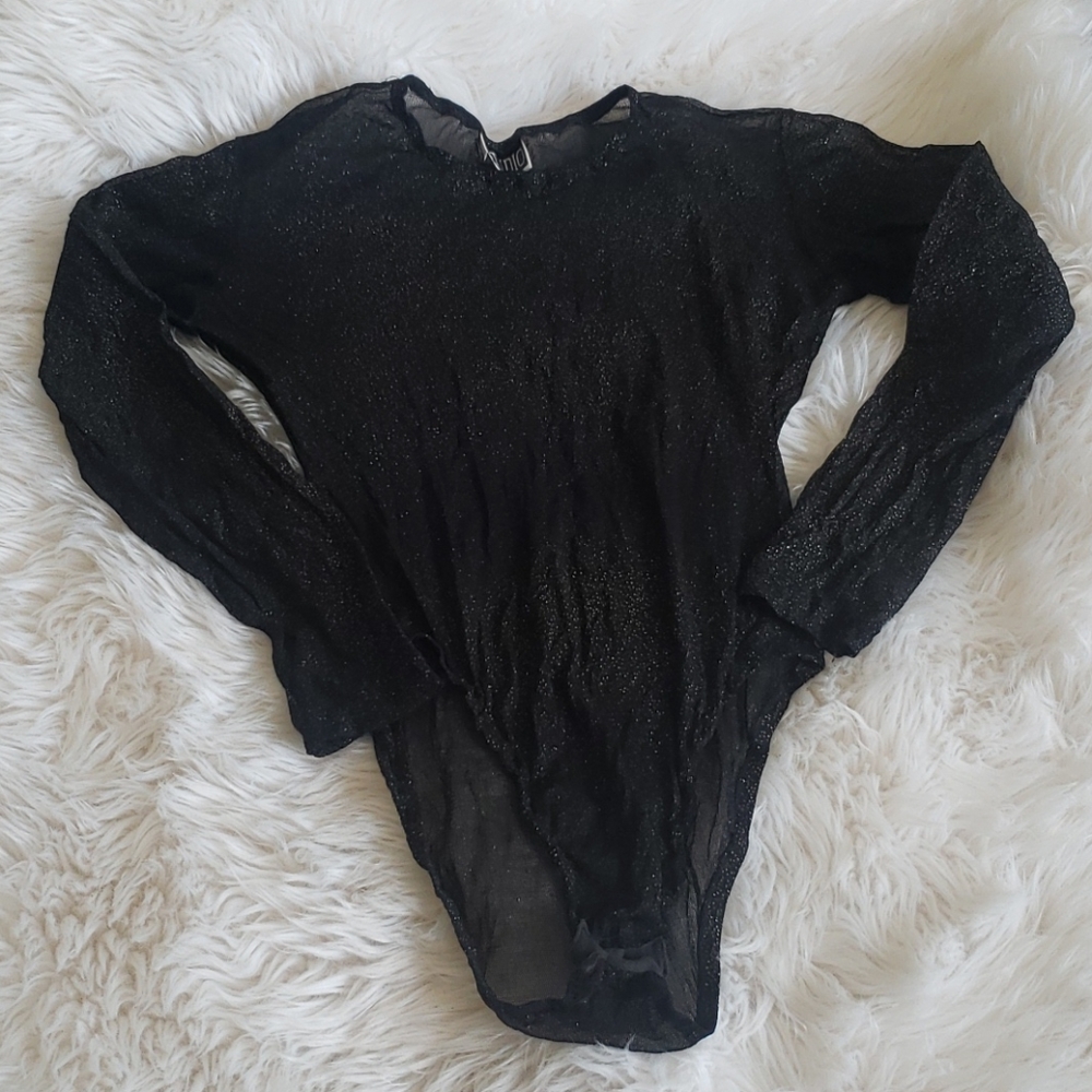 Vintage Sheer black bodysuit
